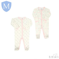 2 Pack Baby Sleep Suits Stars & Clouds (4CC103) (Baby Sleepsuit) Mansuri