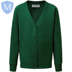 Plain Girls Heavy Duty Sweatshirt Cardigan (Bottle-Green) (POA) Mansuri