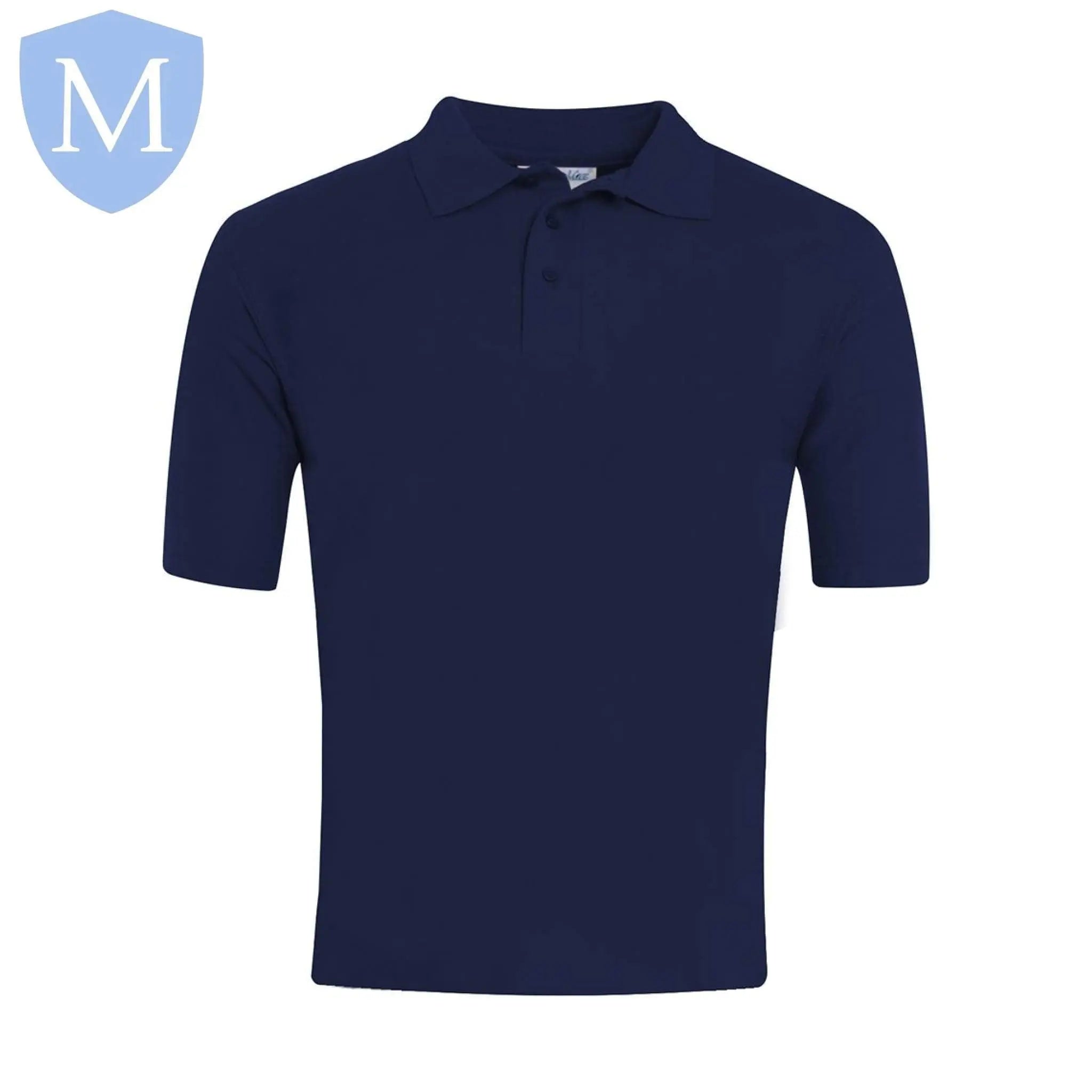 Plain Unisex Short Sleeve Polo Shirt Navy (poa) School Uniform