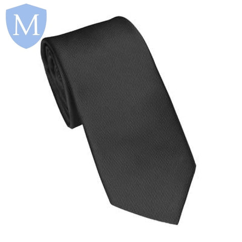 Funeral Tie - Diagonal Twill - Black Mansuri