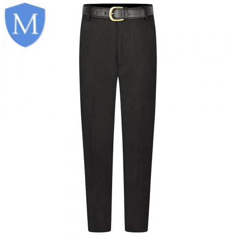 Mens Standard Fit Trouser Black Mansuri