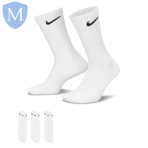 Nike Everyday Crew Socks (3 Pairs) Black/White