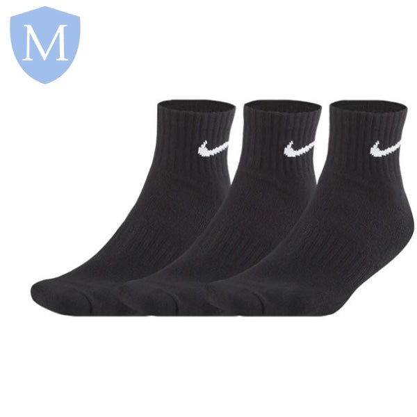 Nike Everyday Cushioned Ankle Socks - Black (3-Pack) Not specified