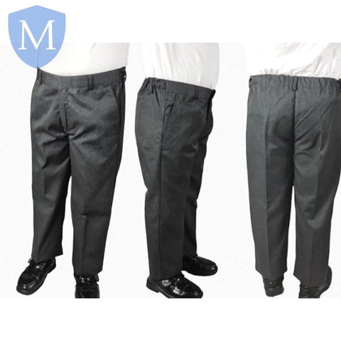 Plain Boys Oversize Trews Trouser Mid-Grey Mansuri