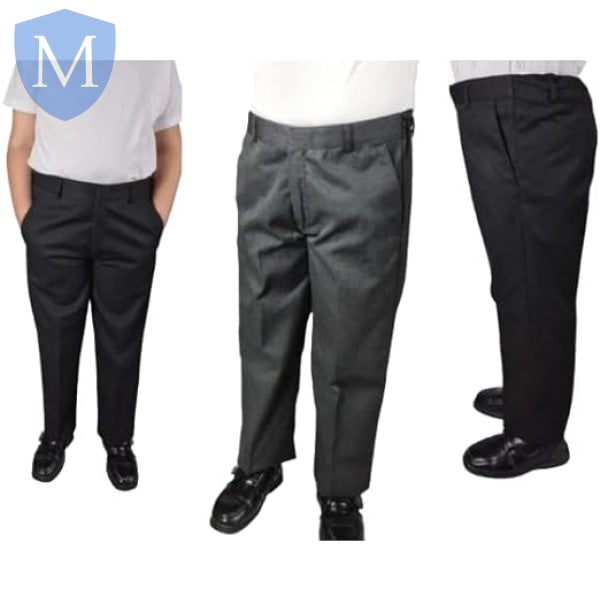 Plain Boys Oversize Trews Trouser Mid-Grey Mansuri