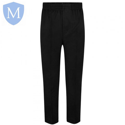 Plain Boys Pull Up Trouser Black Mansuri