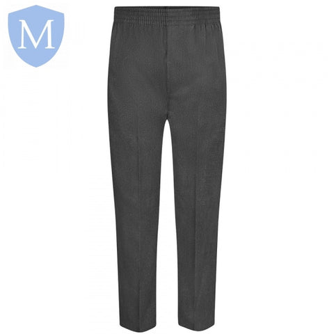 Plain Boys Pull Up Trouser Mid-Grey Mansuri