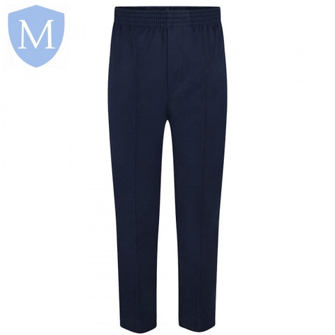 Plain Boys Pull Up Trouser Navy Mansuri