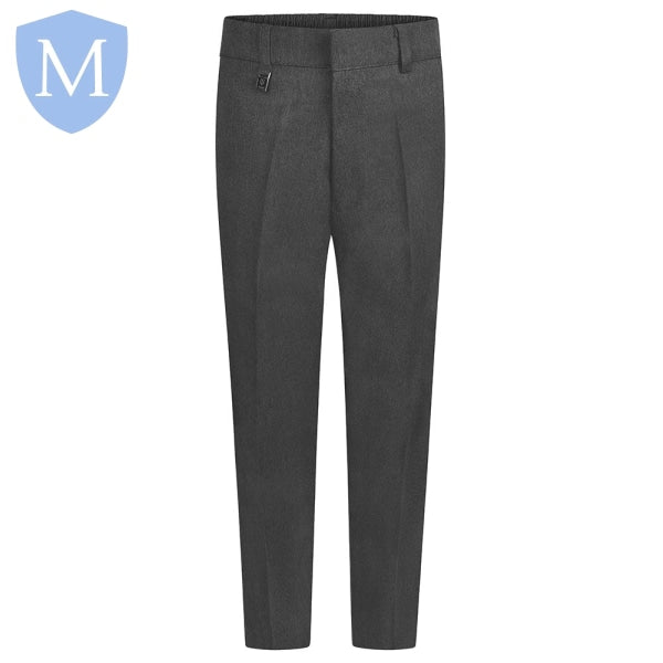 Plain Boys Slim Fit Baby Gab Trouser Charcoal Grey Mansuri