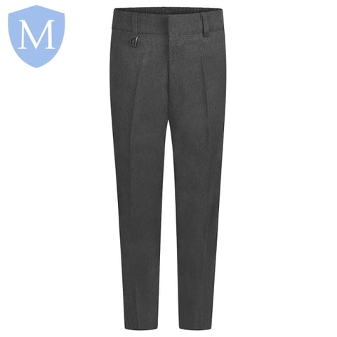 Plain Boys Slim Fit Baby Gab Trouser Charcoal Grey Mansuri