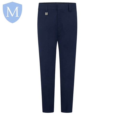 Plain Boys Slim Fit Baby Gab Trouser Navy Mansuri