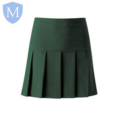 Plain Girls Charleston Pleated Skirt - Bottle-Green Not specified