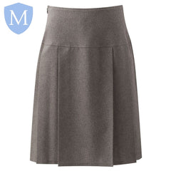 Plain Girls Henley Pleated Skirt - Mid-Grey Not specified