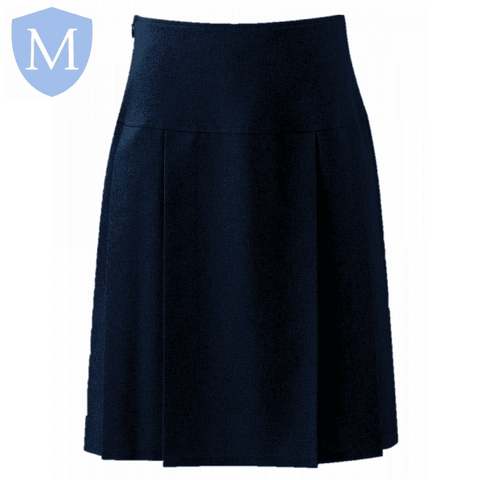 Plain Girls Henley Pleated Skirt - Navy Not specified