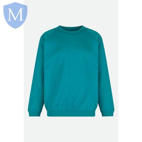 Plain Unisex Heavy-Duty Sweatshirt (Teal) Mansuri