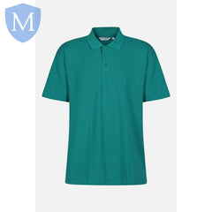 Plain Unisex Short Sleeve Polo Shirt - Teal (POA) Mansuri