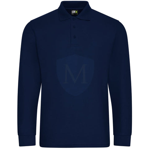 Pro Workwear Long Sleeved Polo Shirt (rx102) Navy / Xs 33/34’’