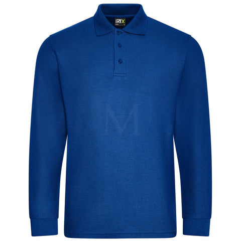Pro Workwear Long Sleeved Polo Shirt (rx102) Royal / Xs 33/34’’