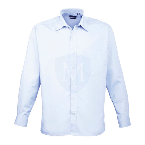Pro Workwear Long Sleeved Poplin Shirt (pr200) Light Blue / 14.5’’ 34’’