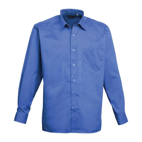 Pro Workwear Long Sleeved Poplin Shirt (pr200) Royal / 14.5’’ 34’’