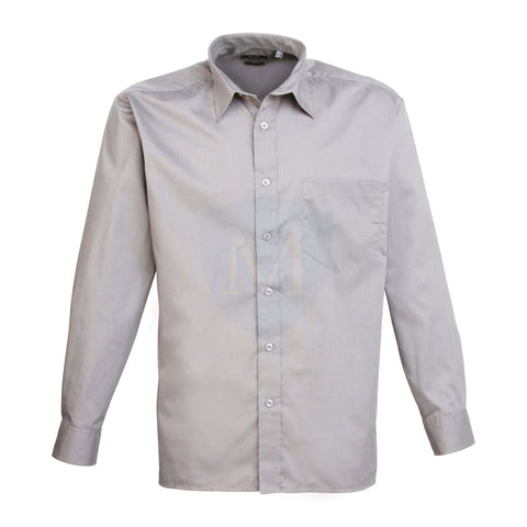 Pro Workwear Long Sleeved Poplin Shirt (pr200) Silver / 14.5’’ 34’’