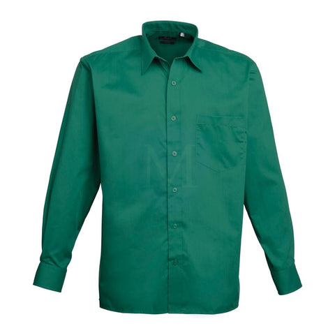 Pro Workwear Long Sleeved Poplin Shirt (pr200) Emerald / 14.5’’ 34’’