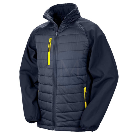 Pro Workwear Padded Softshell Jacket (r237x) Navy/yellow / Xs 35’’