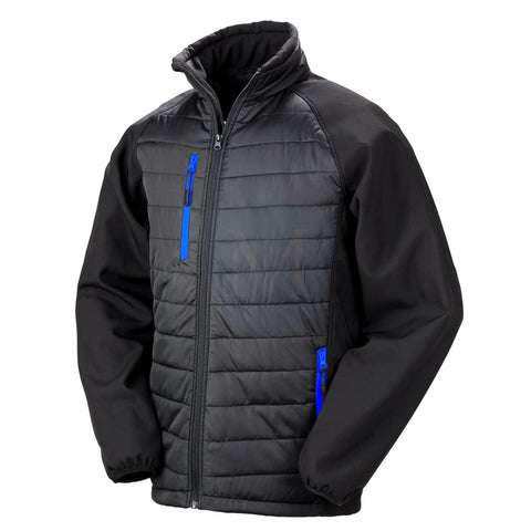 Pro Workwear Padded Softshell Jacket (r237x) Black/royal / Xs 35’’