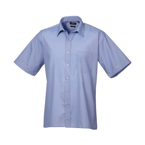 Pro Workwear Short Sleeved Poplin Shirt (pr202) Mid-blue / 14.5’’ 34’’