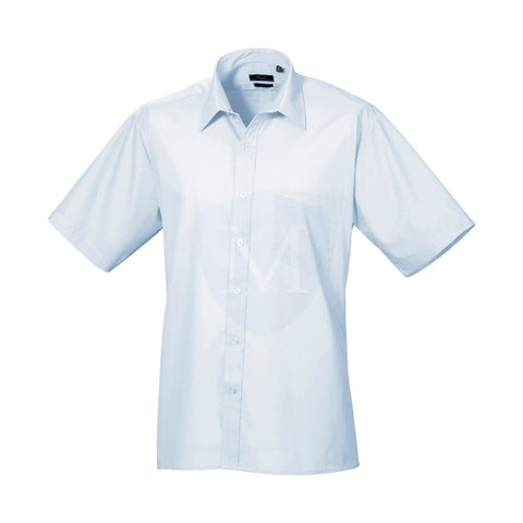 Pro Workwear Short Sleeved Poplin Shirt (pr202) Light Blue / 14.5’’ 34’’