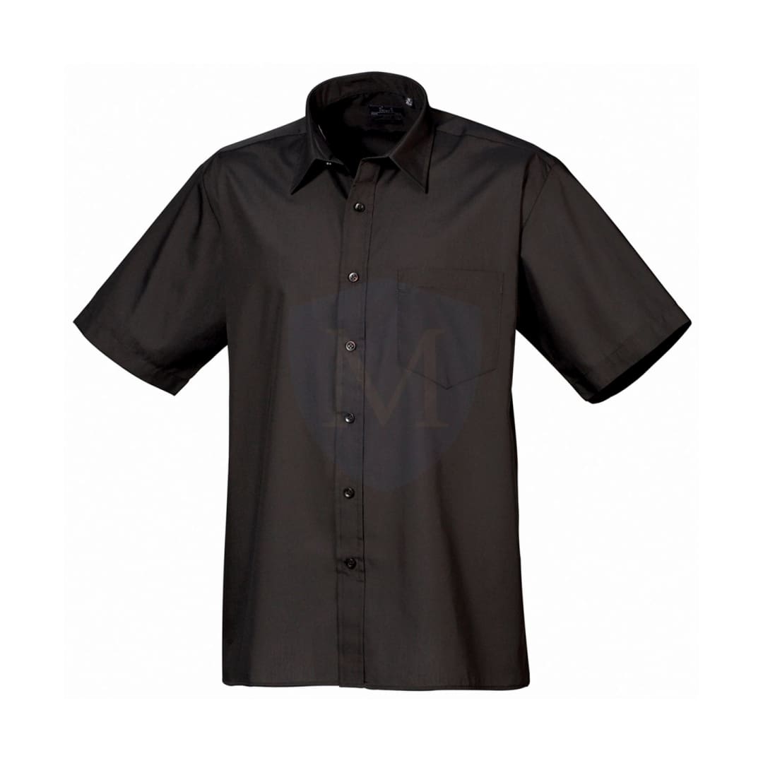 Pro Workwear Short Sleeved Poplin Shirt (pr202) Black / 14.5’’ 34’’