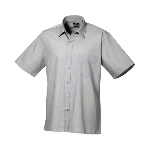 Pro Workwear Short Sleeved Poplin Shirt (pr202) Silver / 14.5’’ 34’’