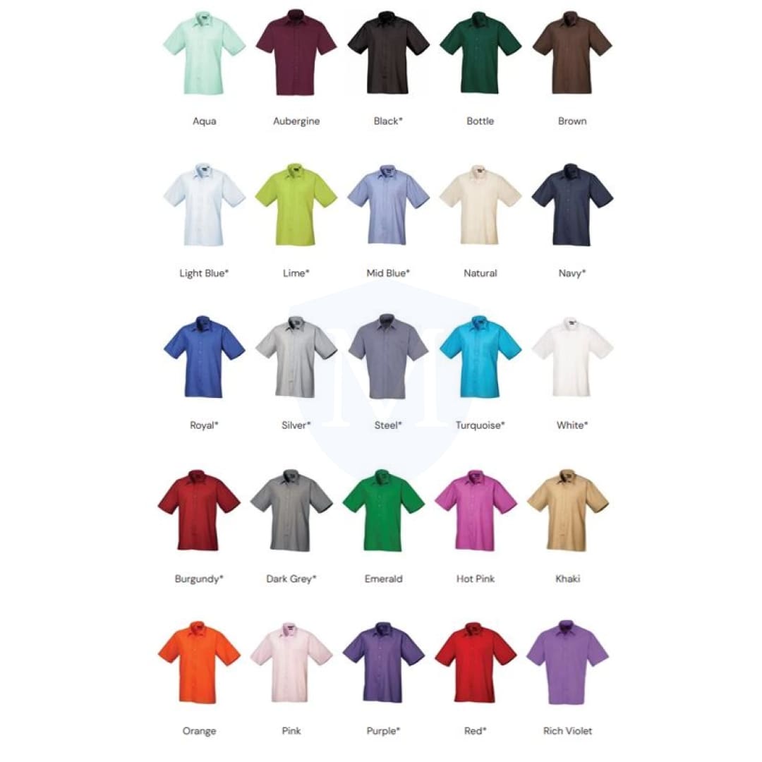 Pro Workwear Short Sleeved Poplin Shirt (pr202)