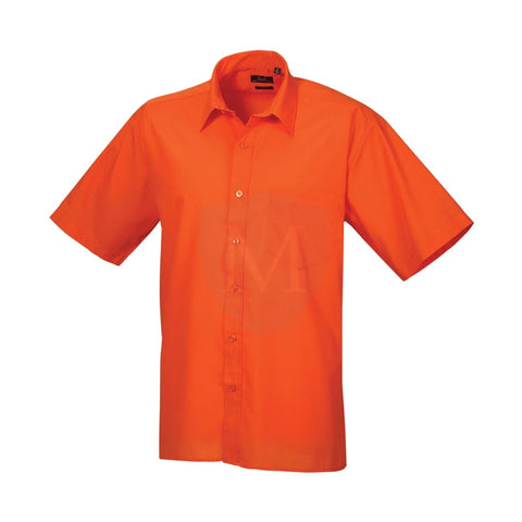 Pro Workwear Short Sleeved Poplin Shirt (pr202) Orange / 14.5’’ 34’’