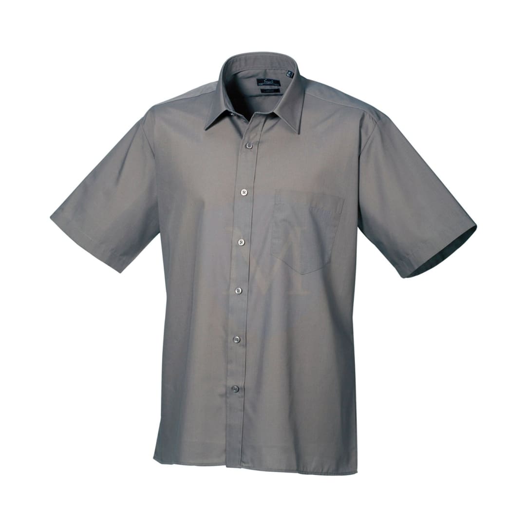 Pro Workwear Short Sleeved Poplin Shirt (pr202) Dark Grey / 14.5’’ 34’’