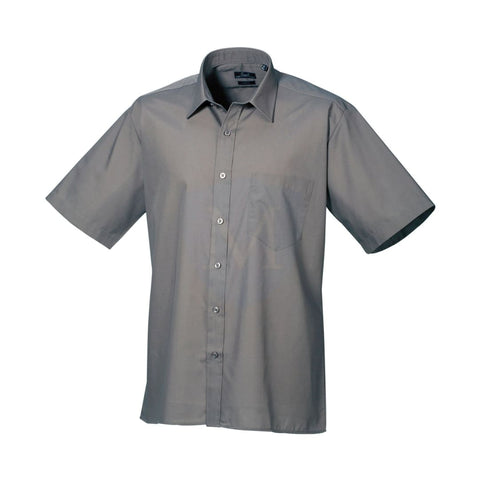 Pro Workwear Short Sleeved Poplin Shirt (pr202) Dark Grey / 14.5’’ 34’’