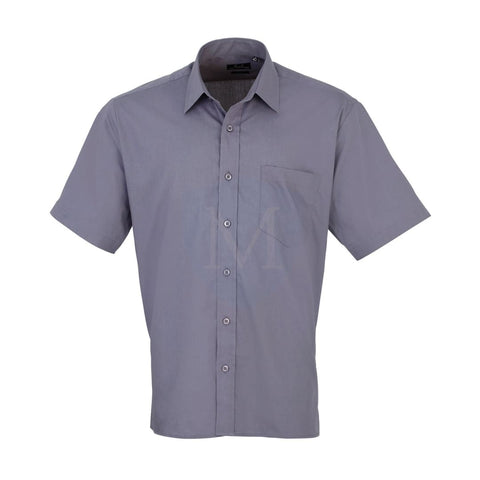 Pro Workwear Short Sleeved Poplin Shirt (pr202) Steel / 14.5’’ 34’’