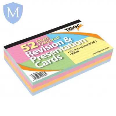 Revision Cards Ruled Coloured 6x4" 152x101mm 52Sh