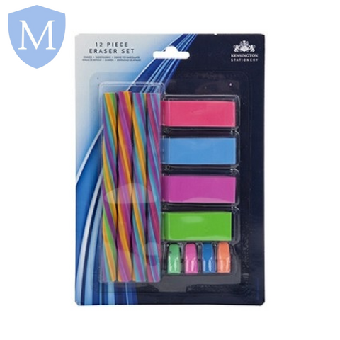 12 Piece Eraser Set (Stationery Essential) Mansuri