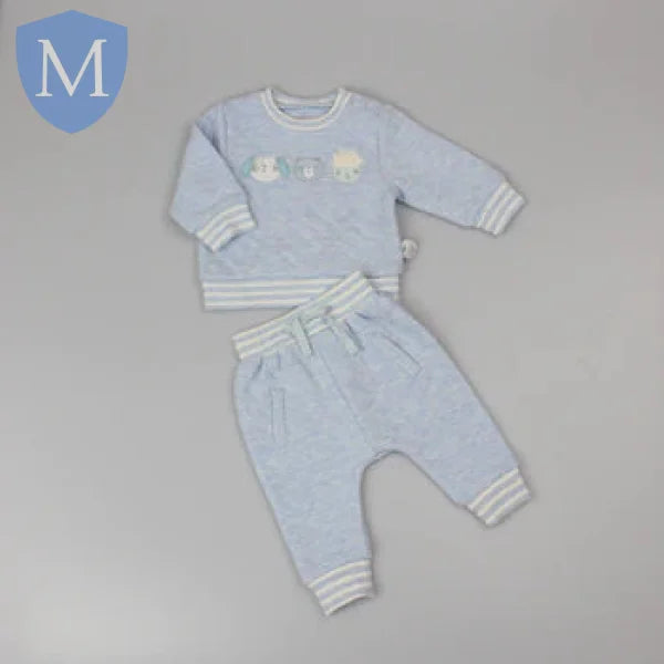2pc Boys Quilted Set - Animals (F12402) (Baby Boys Fashionwear) Mansuri