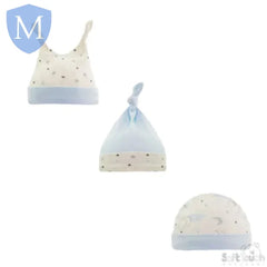 3 Pack Baby Hat Assorted Moon & Stars (4CC102) (Baby Hats) Mansuri