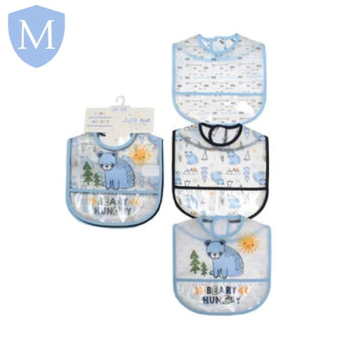 3 Pack Clear PEVA Bibs (JTC8875) (Baby Bibs) Mansuri