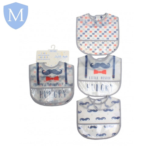 3 Pack Clear PEVA Bibs (JTC8875) (Baby Bibs) Mansuri