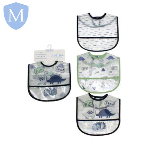 3 Pack Clear PEVA Bibs (JTC8875) (Baby Bibs) Mansuri