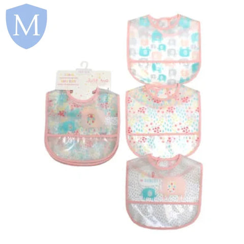 3 Pack Clear PEVA Bibs (JTC8875) (Baby Bibs) Mansuri