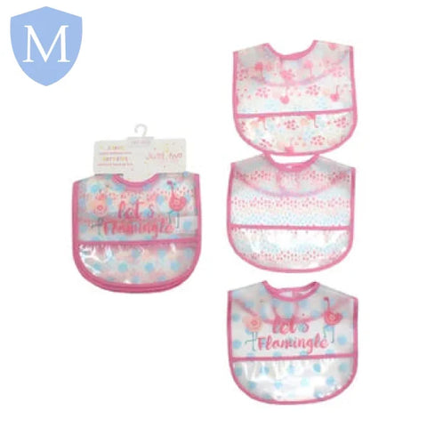 3 Pack Clear PEVA Bibs (JTC8875) (Baby Bibs) Mansuri