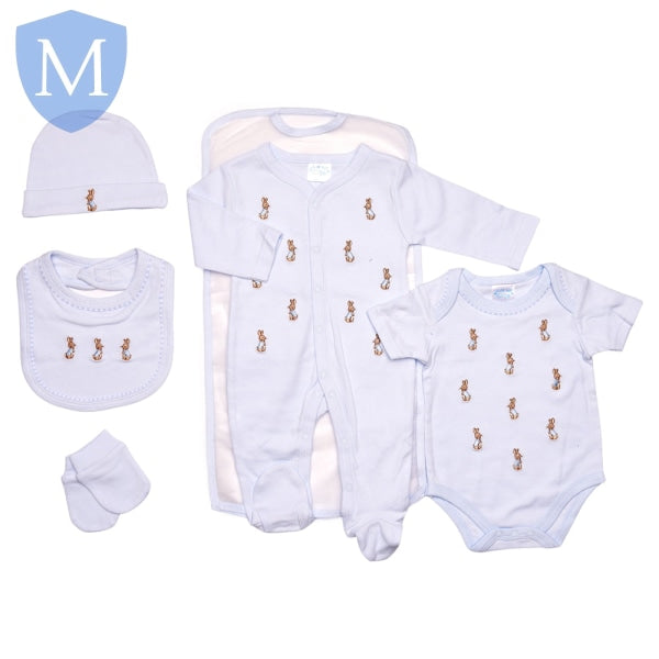 5pc Baby Boys Mesh Bag Gift Set - Bunny Rabbits (45JTC9739) (Baby Boys Gift Set) Mansuri