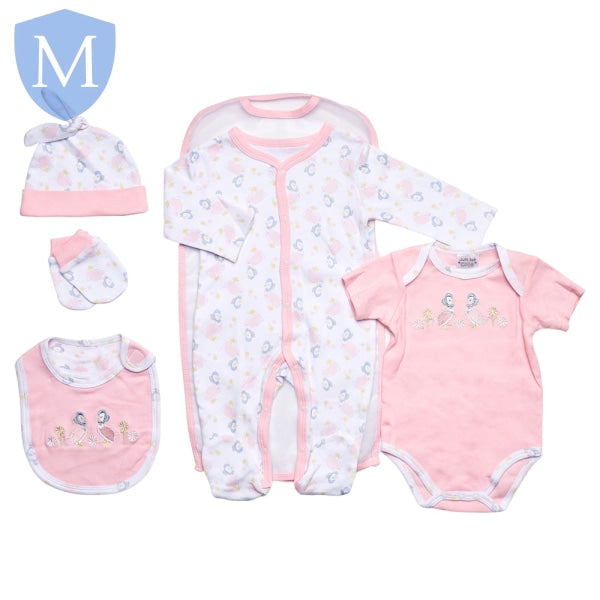 5pc Baby Girls Mesh Bag Gift Set - Ducklings (45JTC9742) (Baby Girls Gift Set) Mansuri
