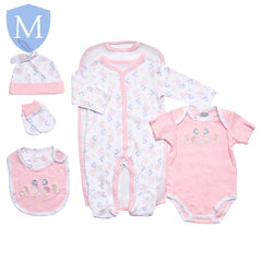 5pc Baby Girls Mesh Bag Gift Set - Ducklings (45JTC9742) (Baby Girls Gift Set) Mansuri