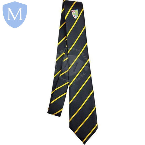 Archbishop Tie Black - Yellow Stripe Default Title